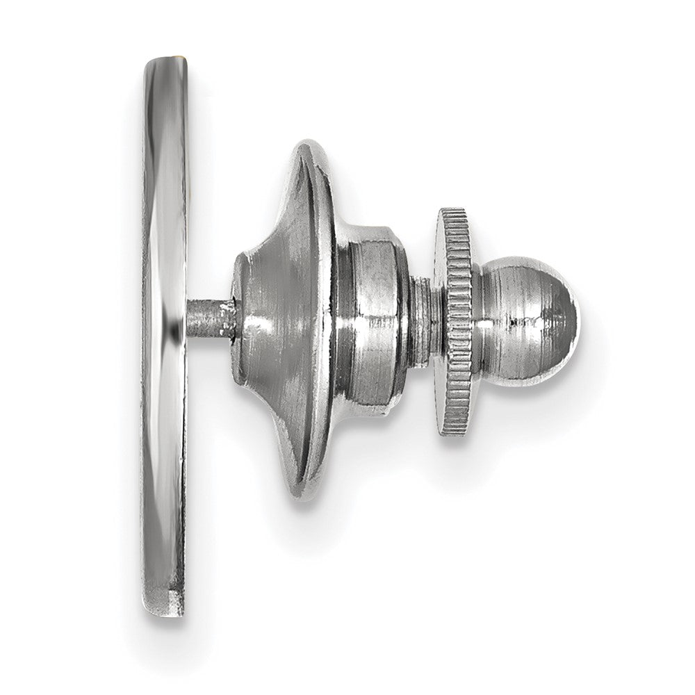 Alternate view of the 14K White Gold Central Michigan University 15mm Lapel or Tie Pin by The Black Bow Jewelry Co.