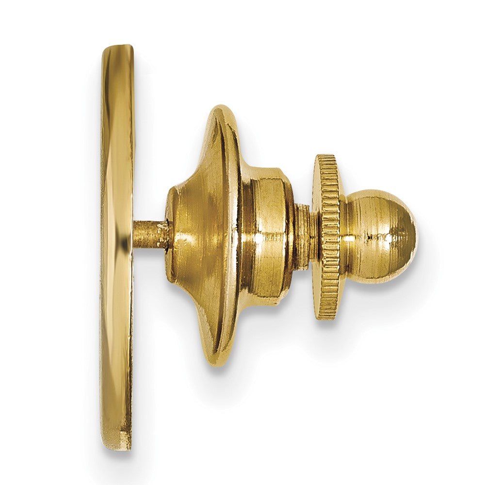 Alternate view of the 14K Gold Plated Silver Central Michigan U. 15mm Lapel or Tie Pin by The Black Bow Jewelry Co.