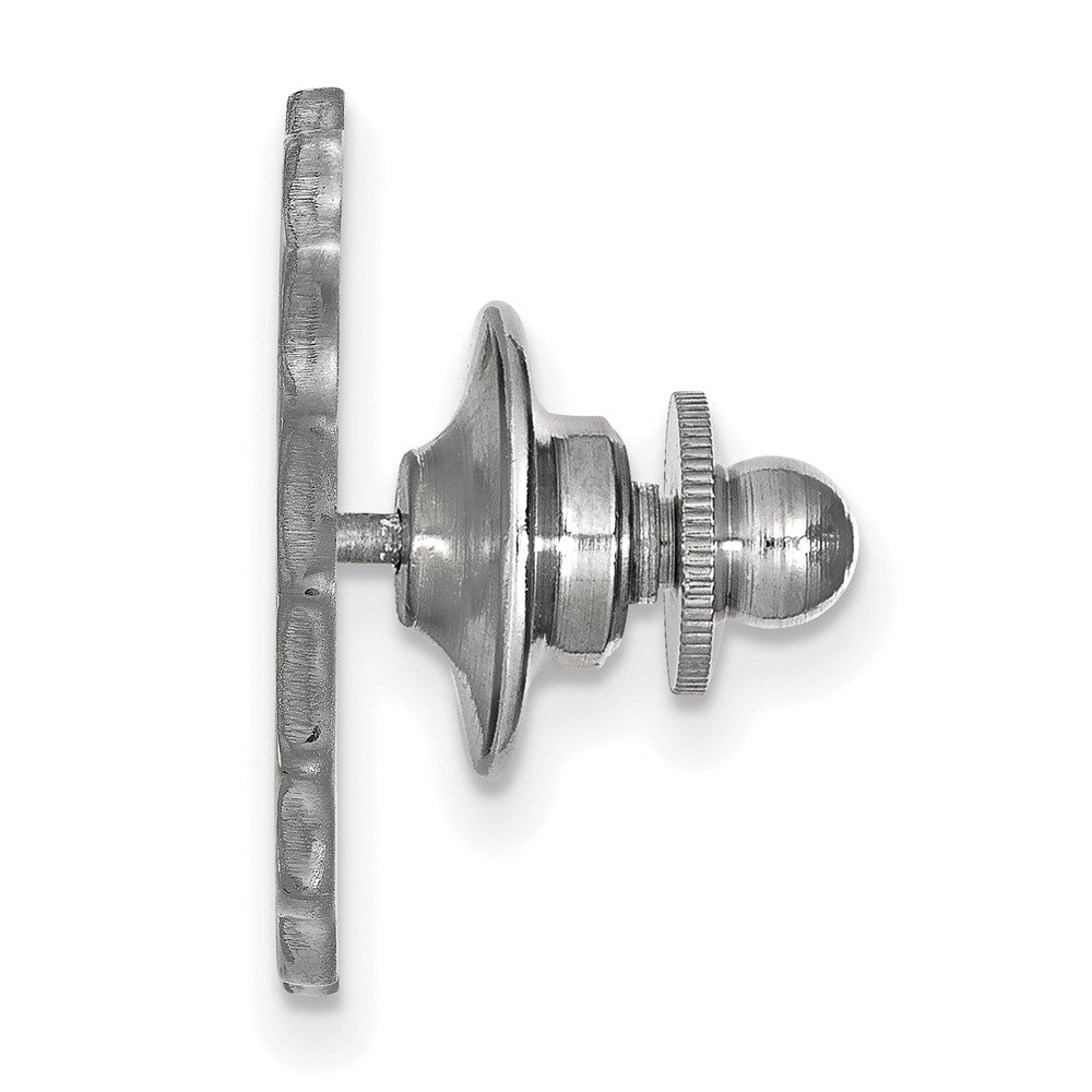 Alternate view of the Sterling Silver Central Michigan U. Crest 18mm Lapel or Tie Pin by The Black Bow Jewelry Co.