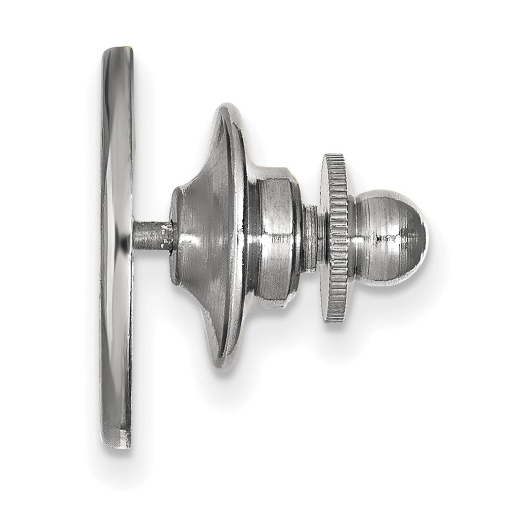 Alternate view of the 14K White Gold Clemson University 15mm Lapel or Tie Pin by The Black Bow Jewelry Co.