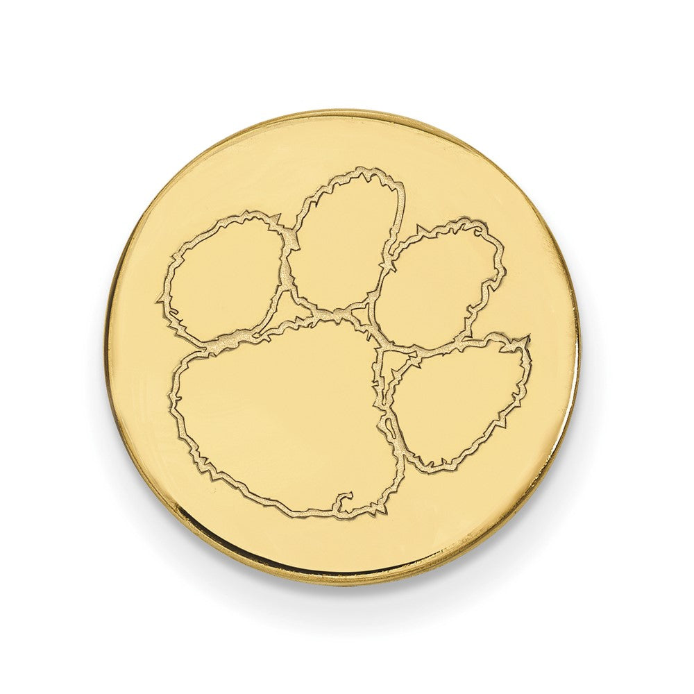 14K Yellow Gold Clemson University 15mm Lapel or Tie Pin, Item M11937 by The Black Bow Jewelry Co.