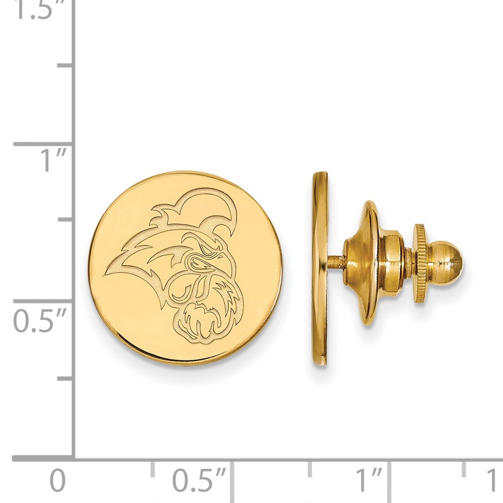 Alternate view of the 14K Gold Plated Silver Coastal Carolina U. 15mm Lapel or Tie Pin by The Black Bow Jewelry Co.
