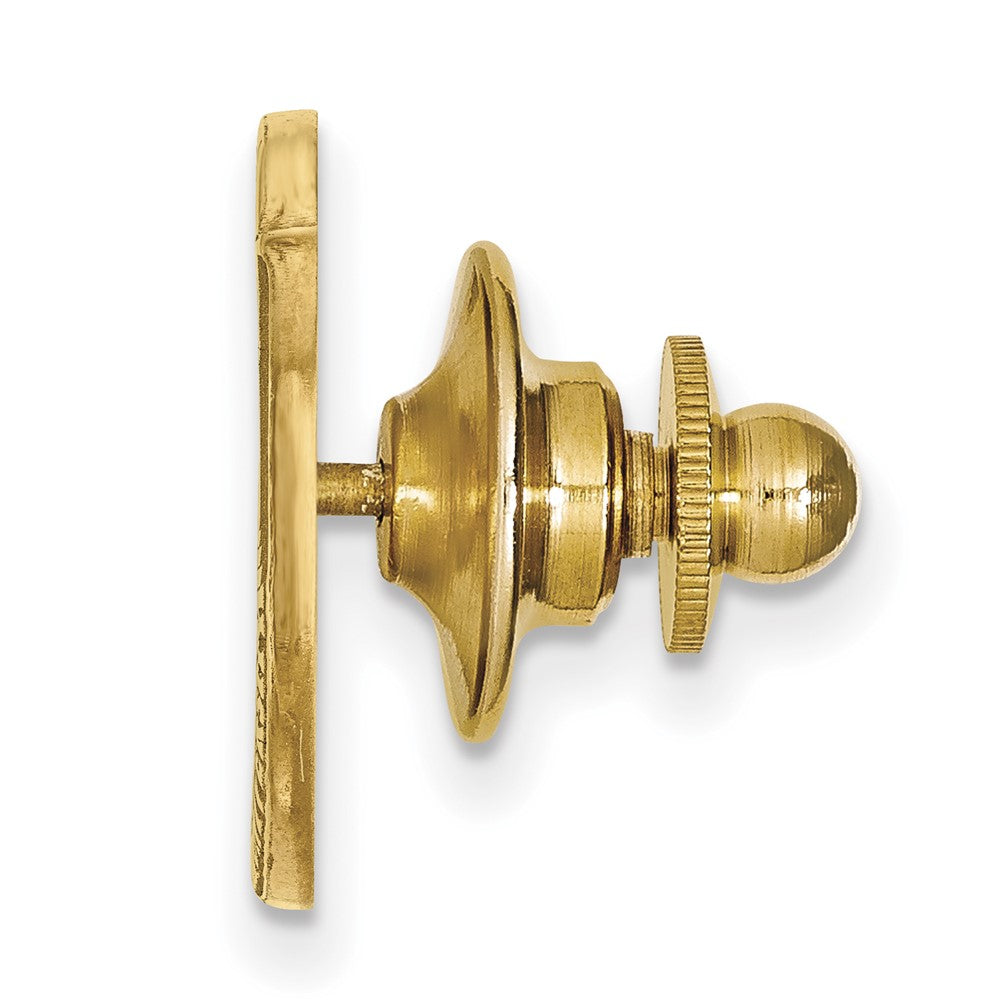 Alternate view of the 14K Gold Plated Silver Coastal Carolina Crest 11x16mm Lapel or Tie Pin by The Black Bow Jewelry Co.