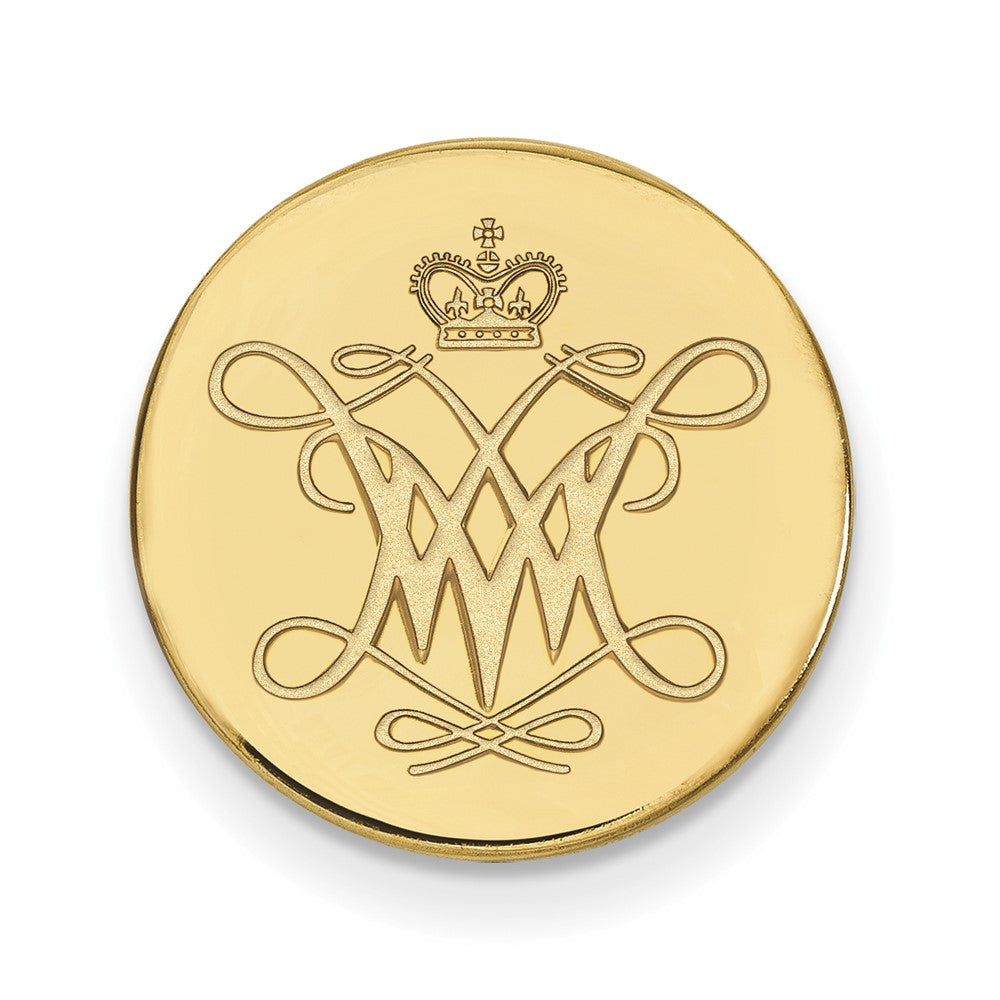 14K Yellow Gold College of William and Mary 15mm Lapel or Tie Pin, Item M11948 by The Black Bow Jewelry Co.