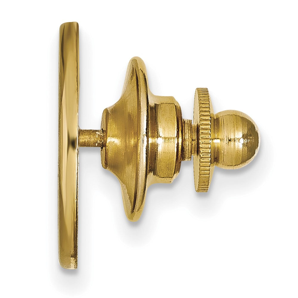 Alternate view of the 14K Gold Plated Silver College of William & Mary 15mm Lapel or Tie Pin by The Black Bow Jewelry Co.