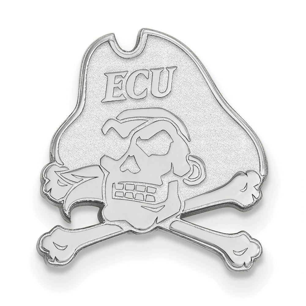 14K White Gold East Carolina University 15mm Lapel or Tie Pin, Item M11952 by The Black Bow Jewelry Co.
