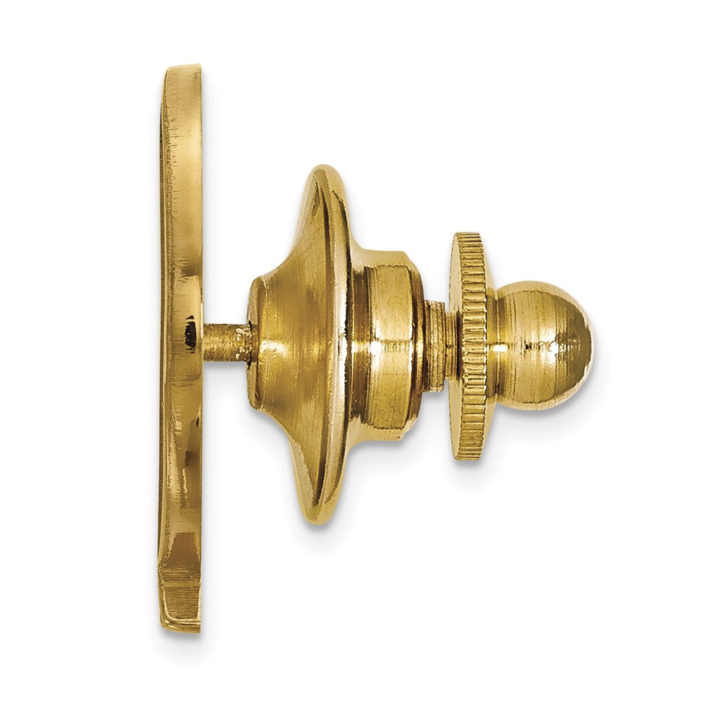 Alternate view of the 14K Gold Plated Silver Florida State University 15mm Lapel or Tie Pin by The Black Bow Jewelry Co.