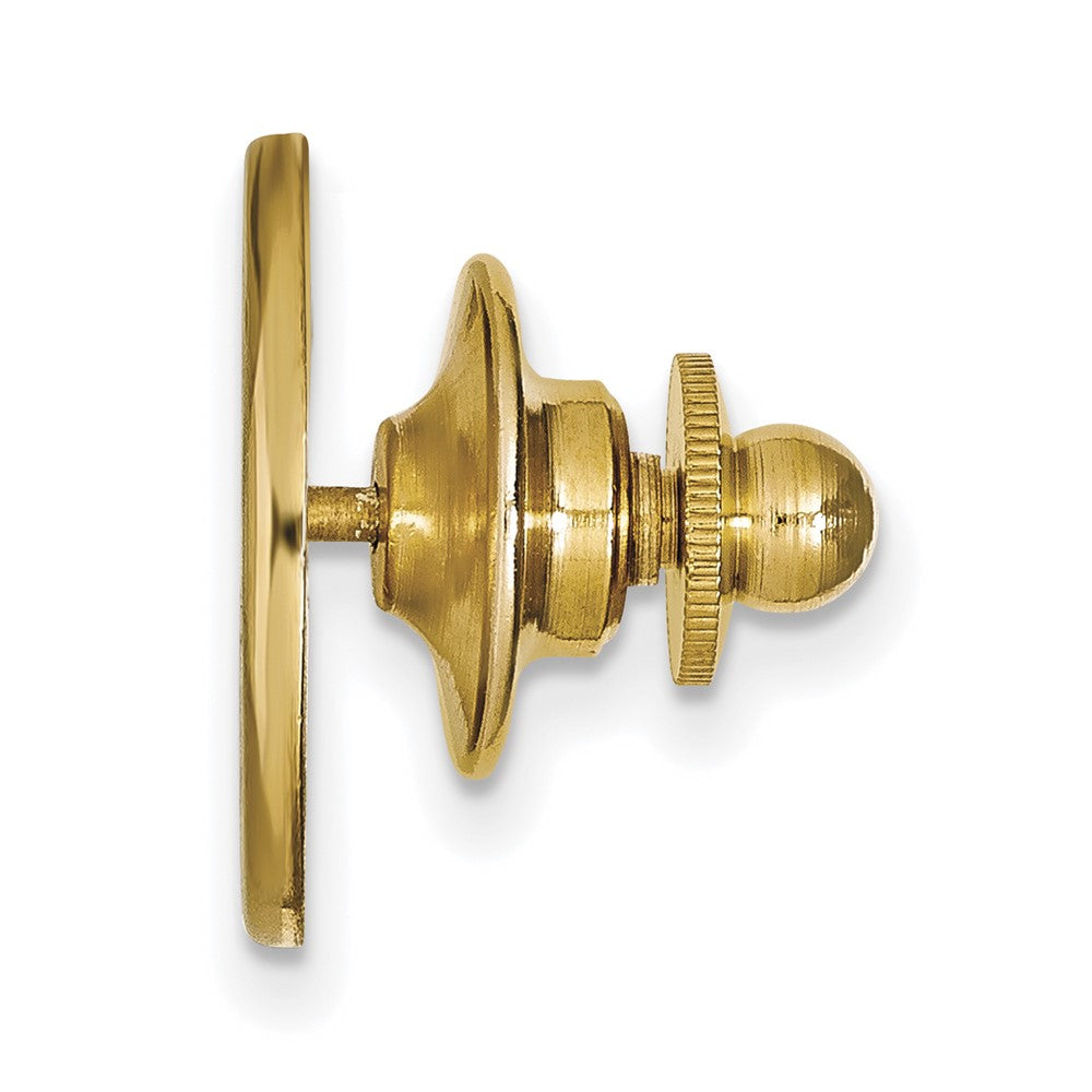 Alternate view of the 14K Gold Plated Silver Georgia Southern U. Crest 15mm Lapel / Tie Pin by The Black Bow Jewelry Co.