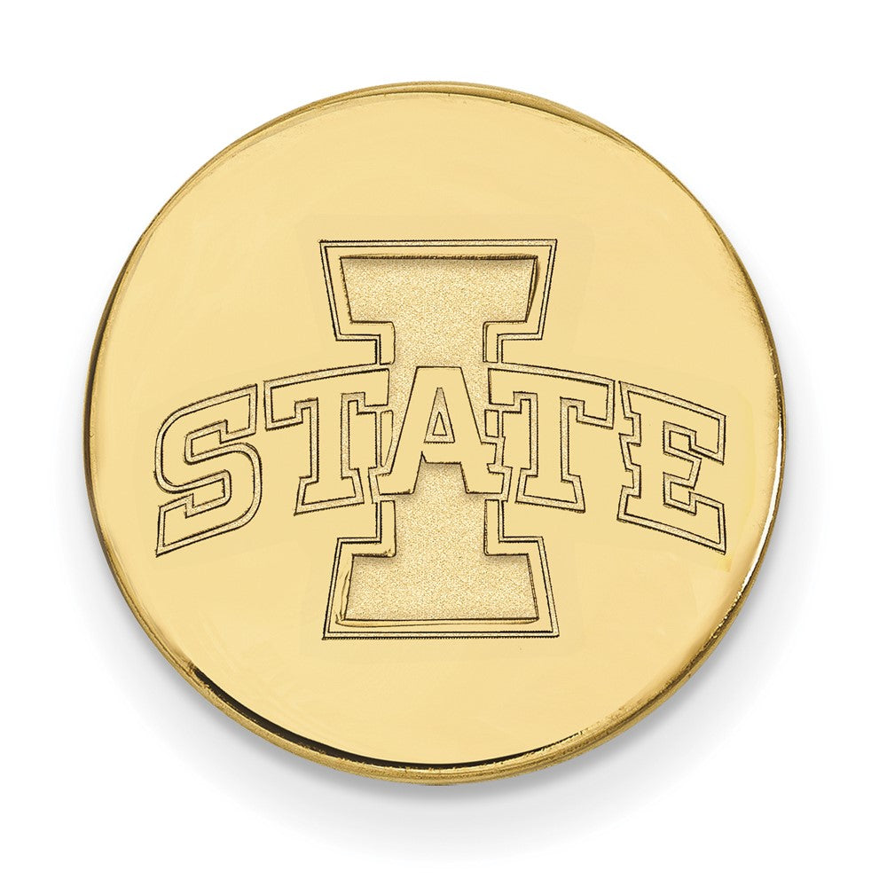 14K Yellow Gold Iowa State University 15mm Lapel or Tie Pin, Item M11980 by The Black Bow Jewelry Co.