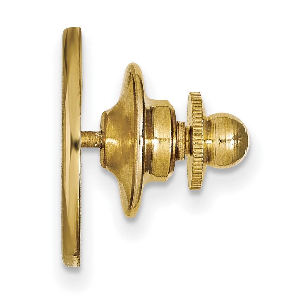 Alternate view of the 14K Yellow Gold Iowa State University 15mm Lapel or Tie Pin by The Black Bow Jewelry Co.