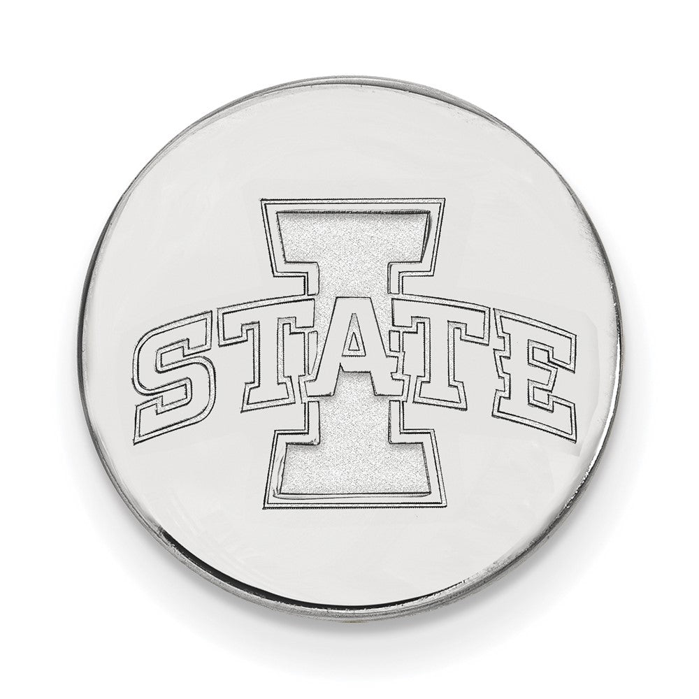 Sterling Silver Iowa State University 15mm Lapel or Tie Pin, Item M11982 by The Black Bow Jewelry Co.
