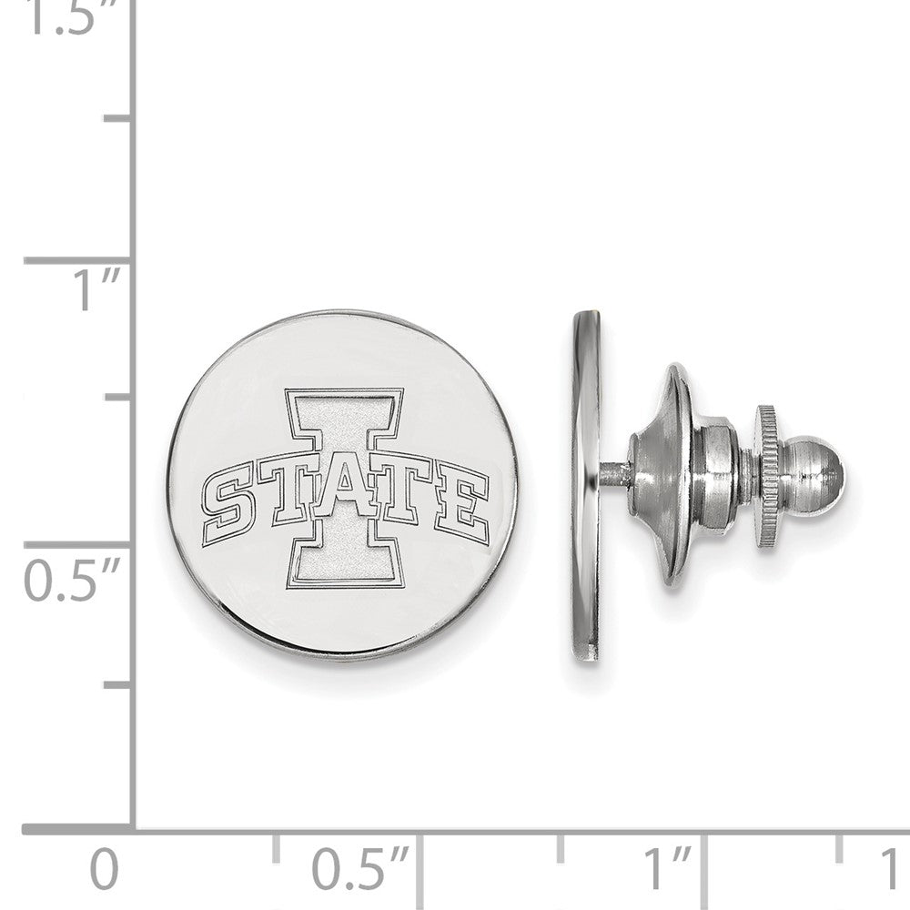 Alternate view of the Sterling Silver Iowa State University 15mm Lapel or Tie Pin by The Black Bow Jewelry Co.