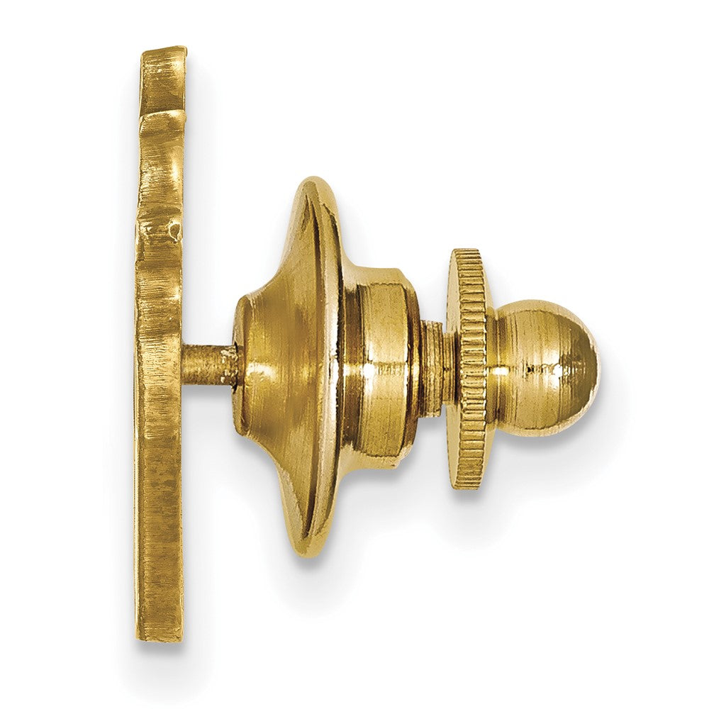 Alternate view of the 14K Yellow Gold James Madison University 19mm Lapel or Tie Pin by The Black Bow Jewelry Co.