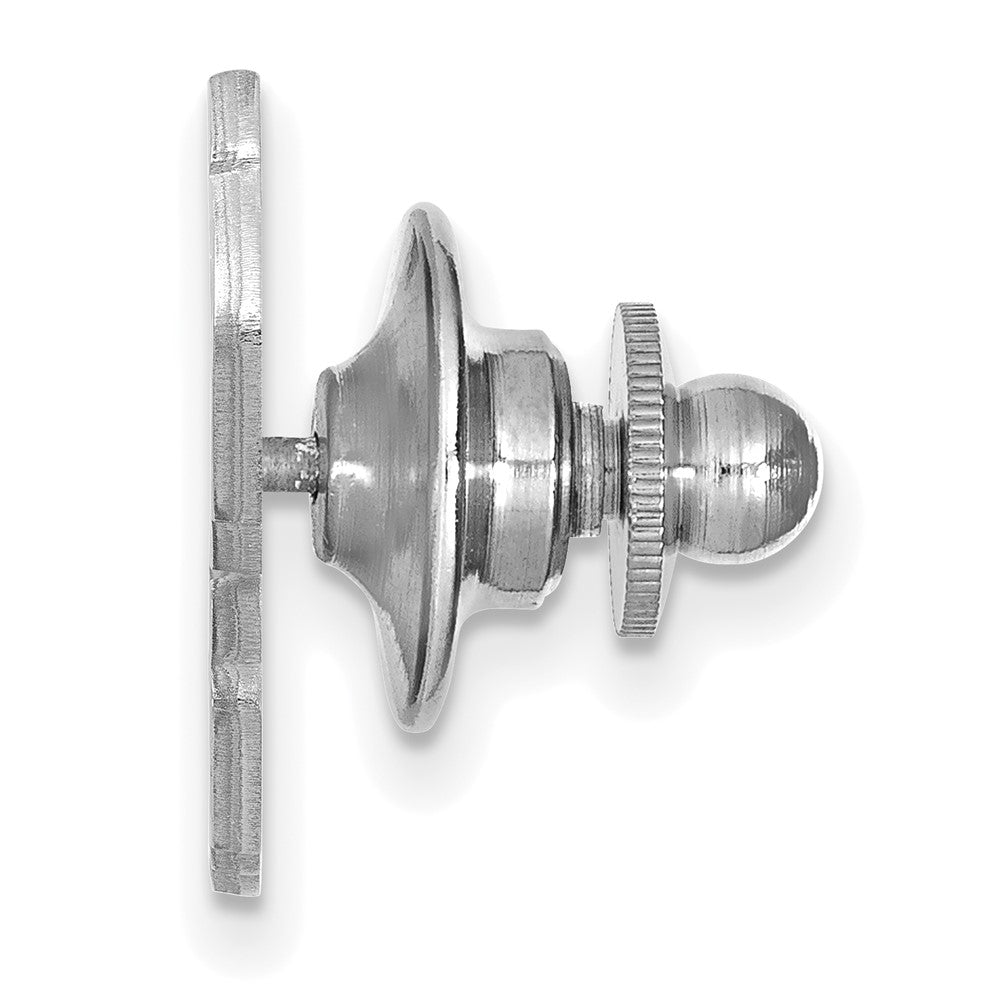Alternate view of the 14K White Gold Kansas State University 20mm Lapel or Tie Pin by The Black Bow Jewelry Co.