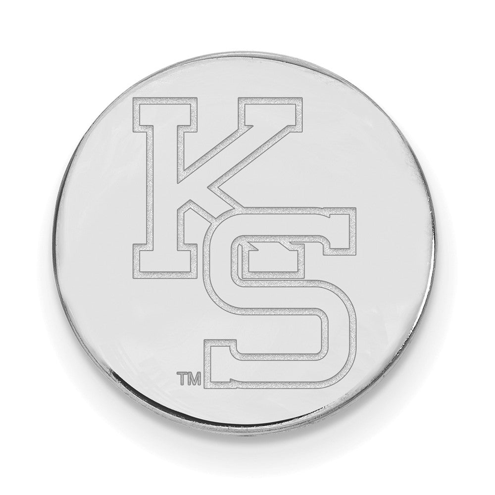 14K White Gold Kansas State University 15mm Lapel or Tie Pin, Item M11992 by The Black Bow Jewelry Co.