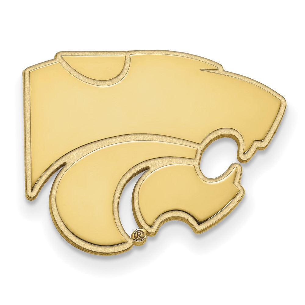 14K Gold Plated Silver Kansas State University 20mm Lapel or Tie Pin, Item M11997 by The Black Bow Jewelry Co.