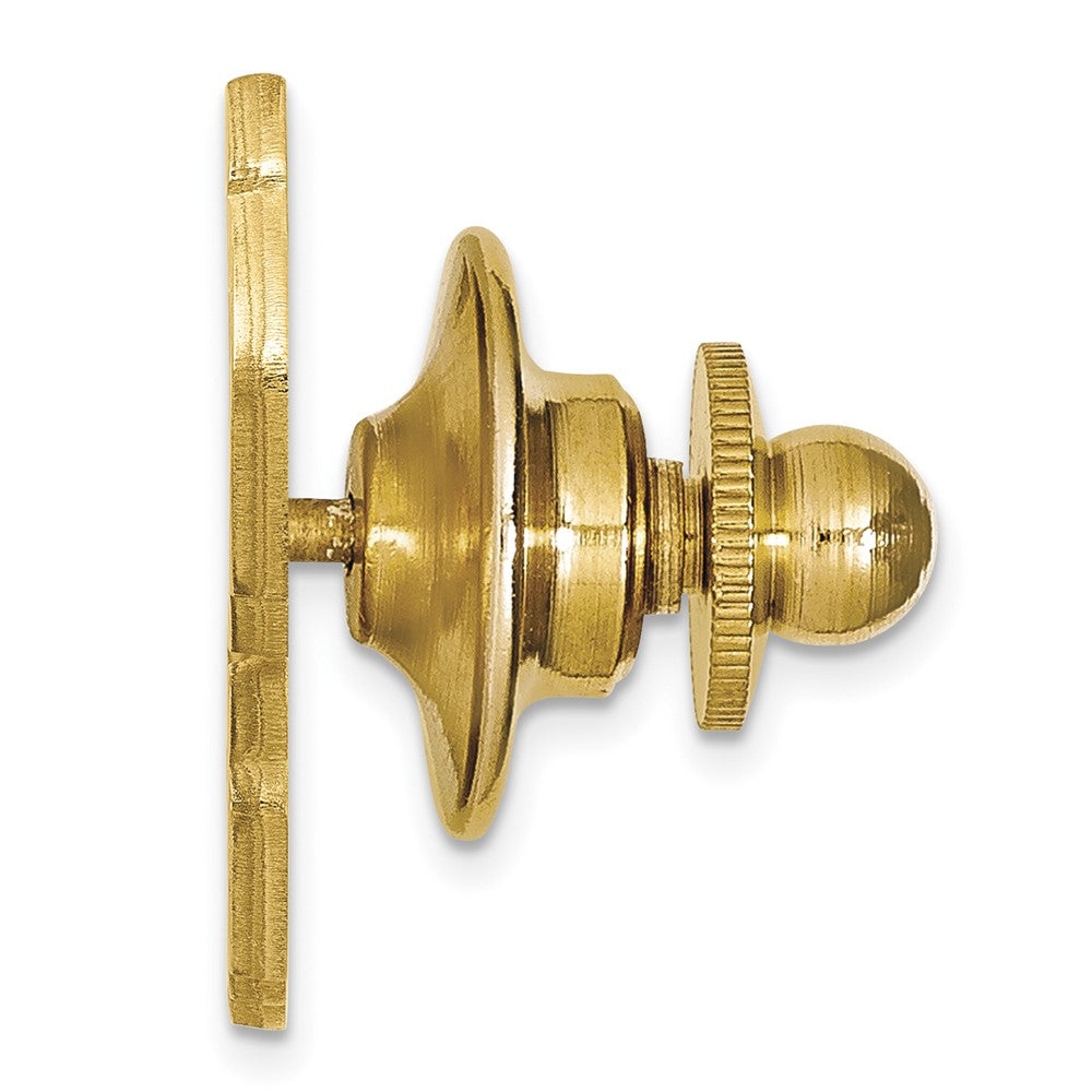 Alternate view of the 14K Gold Plated Silver Kansas State University 20mm Lapel or Tie Pin by The Black Bow Jewelry Co.