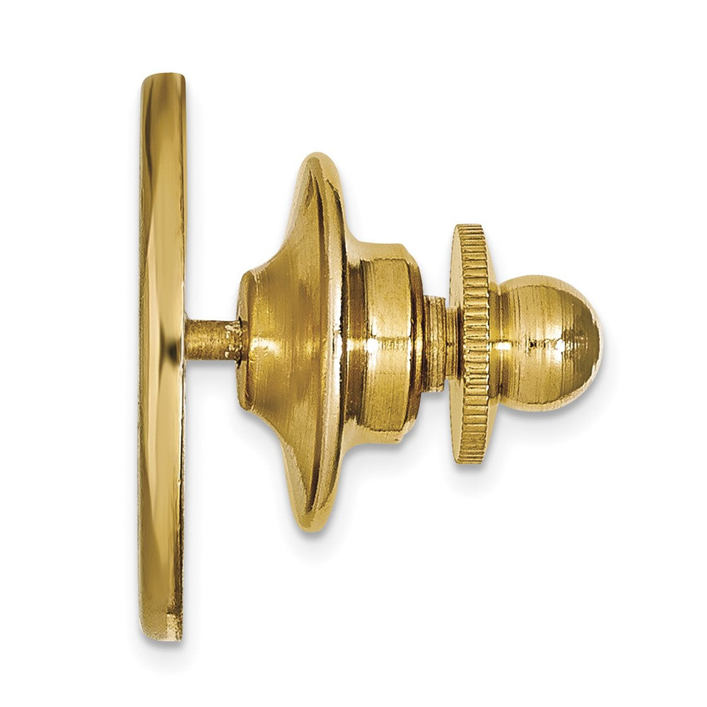 Alternate view of the 14K Gold Plated Silver Kansas State U. Crest 15mm Lapel or Tie Pin by The Black Bow Jewelry Co.