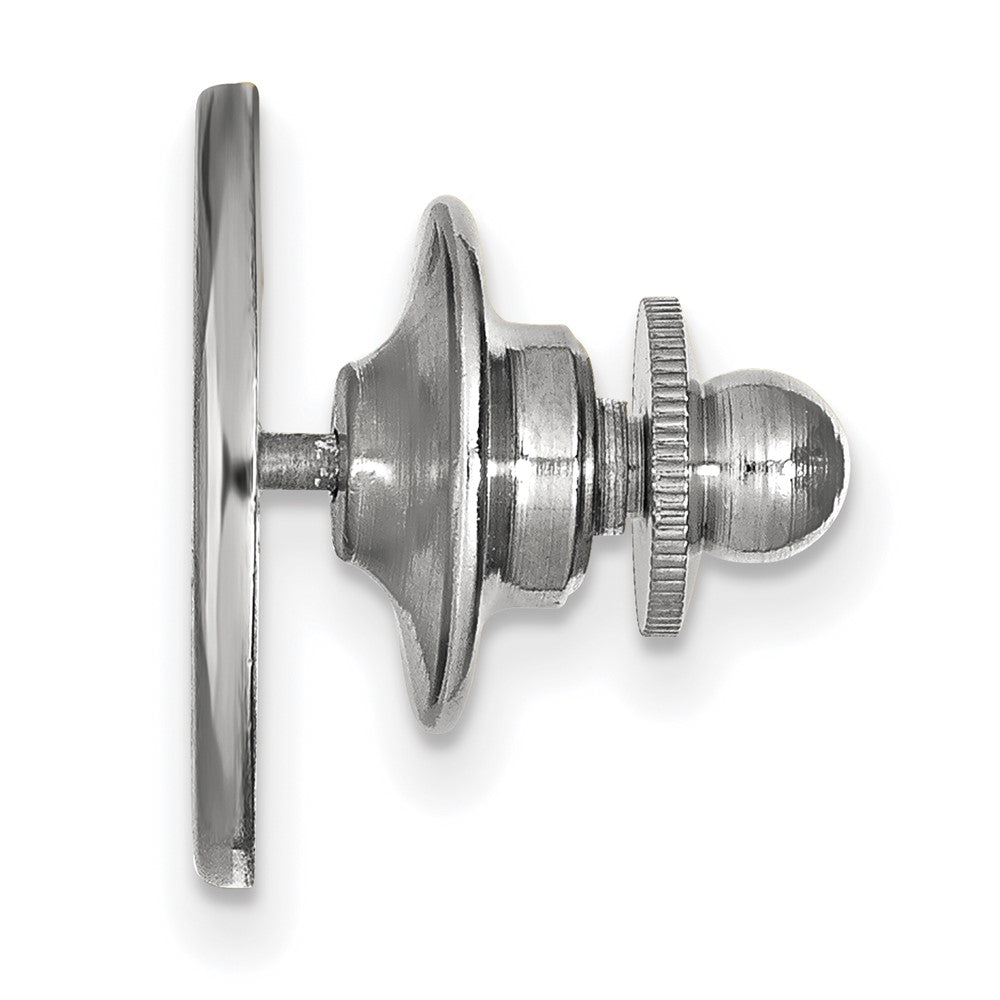 Alternate view of the Sterling Silver Longwood University 15mm Lapel or Tie Pin by The Black Bow Jewelry Co.
