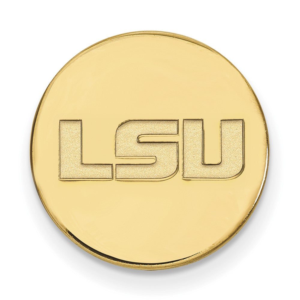 14K Yellow Gold Louisiana State University 15mm Lapel or Tie Pin, Item M12008 by The Black Bow Jewelry Co.