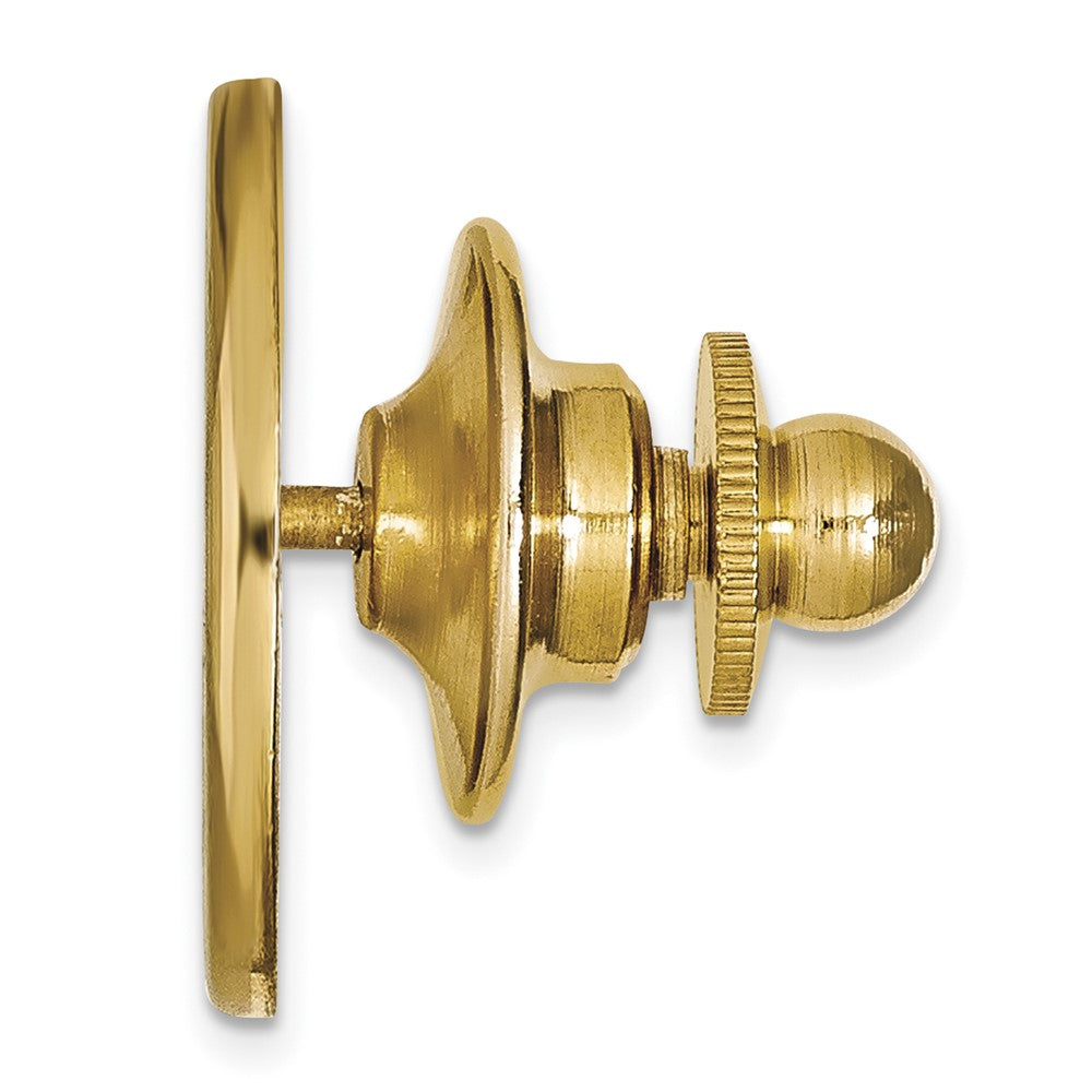 Alternate view of the 14K Yellow Gold Louisiana State University 15mm Lapel or Tie Pin by The Black Bow Jewelry Co.