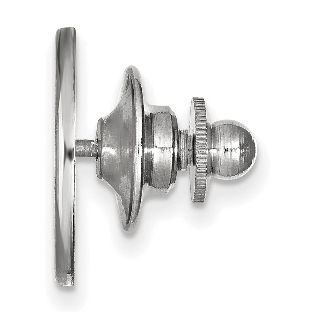 Alternate view of the Sterling Silver Louisiana State University 15mm Lapel or Tie Pin by The Black Bow Jewelry Co.