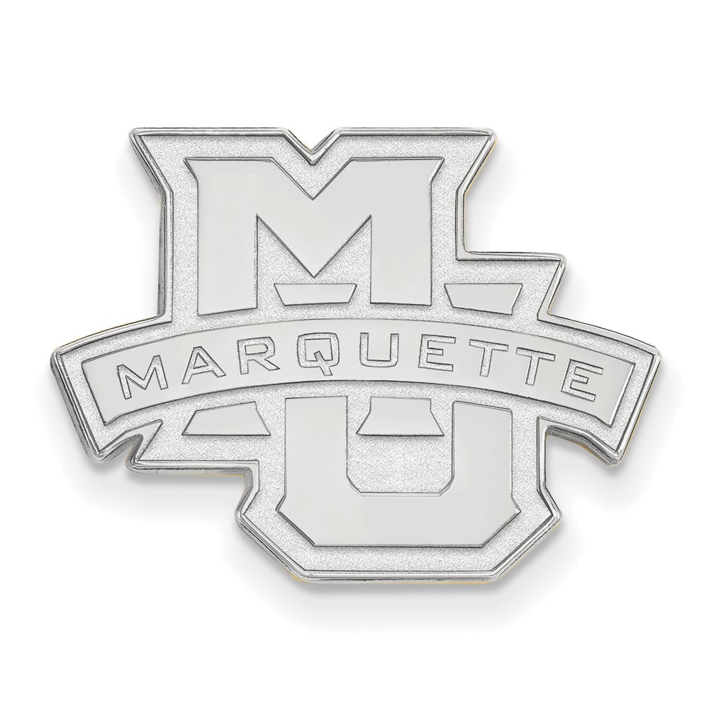 14K White Gold Marquette University 20mm Lapel or Tie Pin, Item M12011 by The Black Bow Jewelry Co.