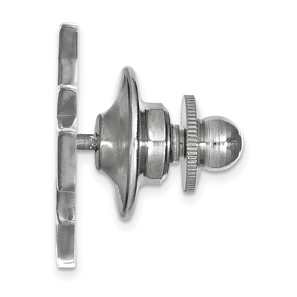 Alternate view of the 14K White Gold Marquette University 20mm Lapel or Tie Pin by The Black Bow Jewelry Co.