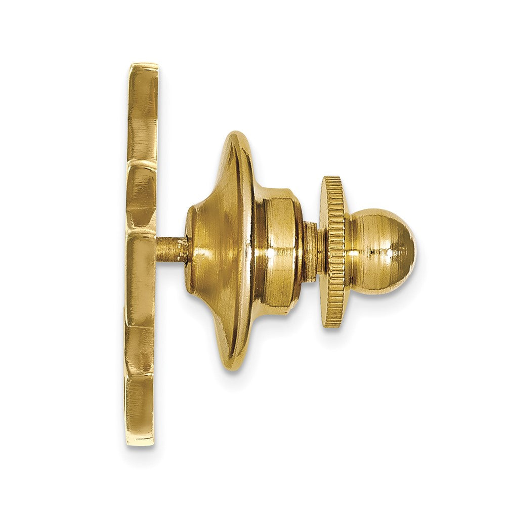 Alternate view of the 14K Gold Plated Silver Marquette University 20mm Lapel or Tie Pin by The Black Bow Jewelry Co.