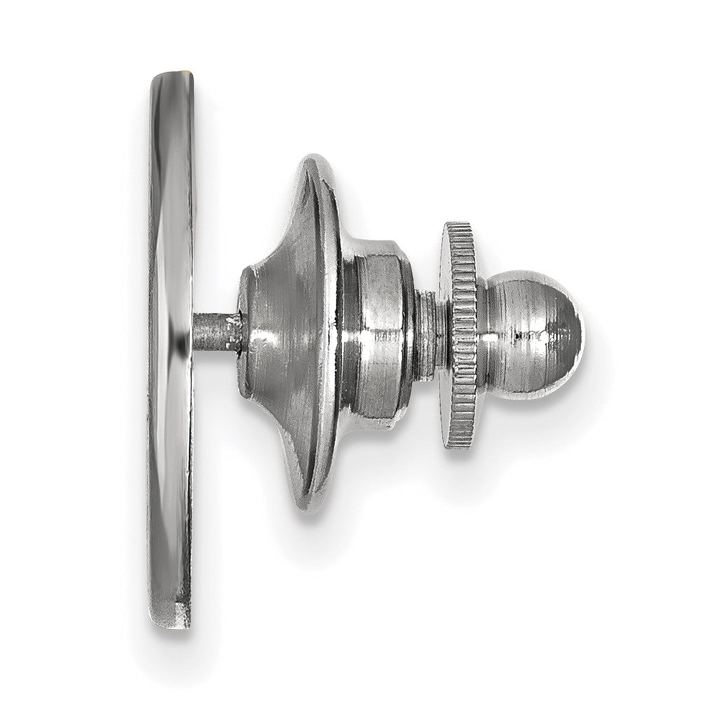 Alternate view of the 14K White Gold Miami University Ohio 15mm Lapel or Tie Pin by The Black Bow Jewelry Co.