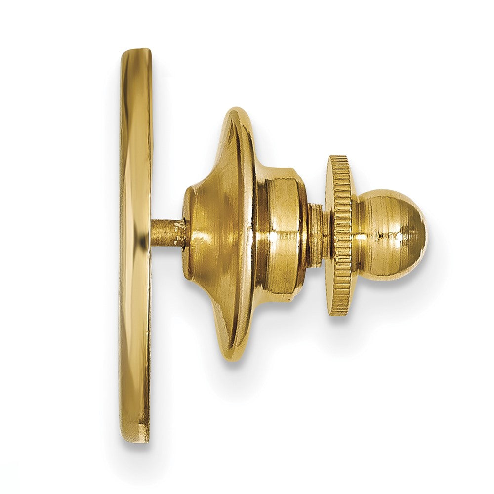 Alternate view of the 14K Yellow Gold Miami University Ohio 15mm Lapel or Tie Pin by The Black Bow Jewelry Co.