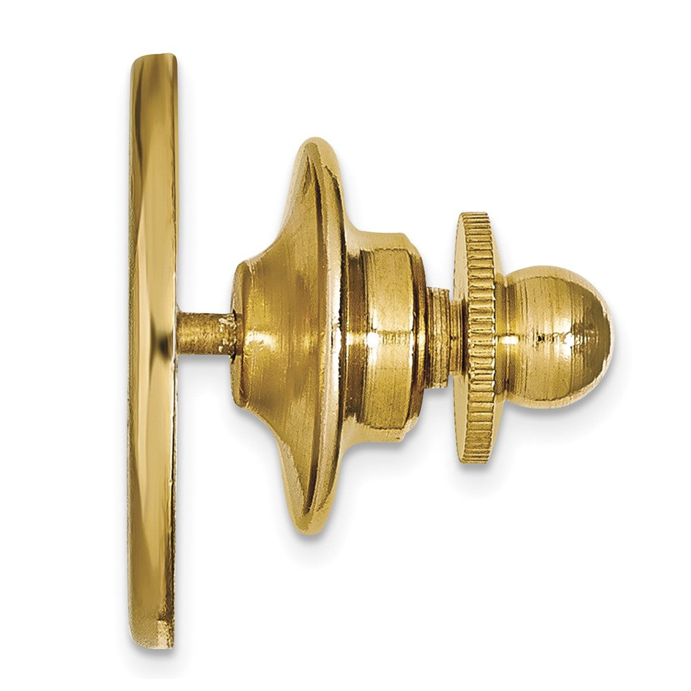 Alternate view of the 14K Gold Plated Silver Michigan State U Initial S 15mm Lapel / Tie Pin by The Black Bow Jewelry Co.