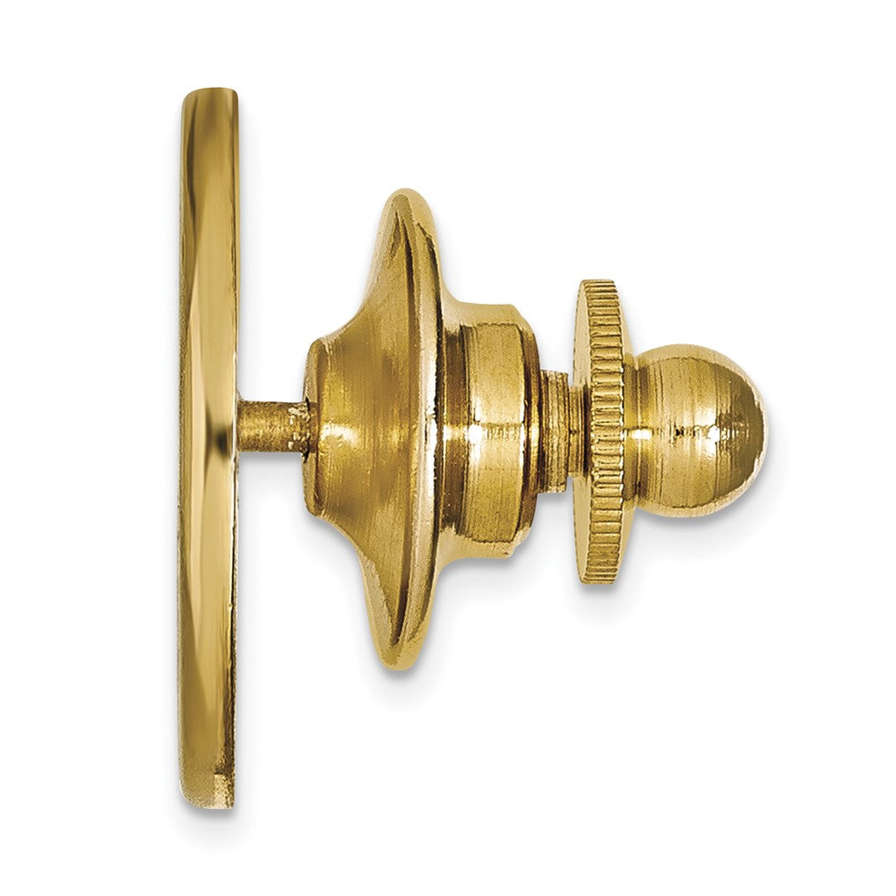 Alternate view of the 14K Gold Plated Silver Michigan State U. Spartan 15mm Lapel or Tie Pin by The Black Bow Jewelry Co.
