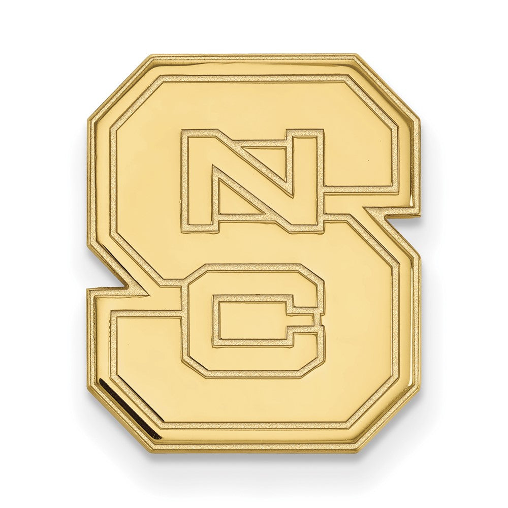 14K Gold Plated Silver North Carolina State 15mm NCS Lapel or Tie Pin, Item M12035 by The Black Bow Jewelry Co.