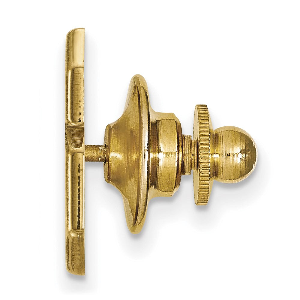 Alternate view of the 14K Gold Plated Silver North Carolina State 15mm NCS Lapel or Tie Pin by The Black Bow Jewelry Co.