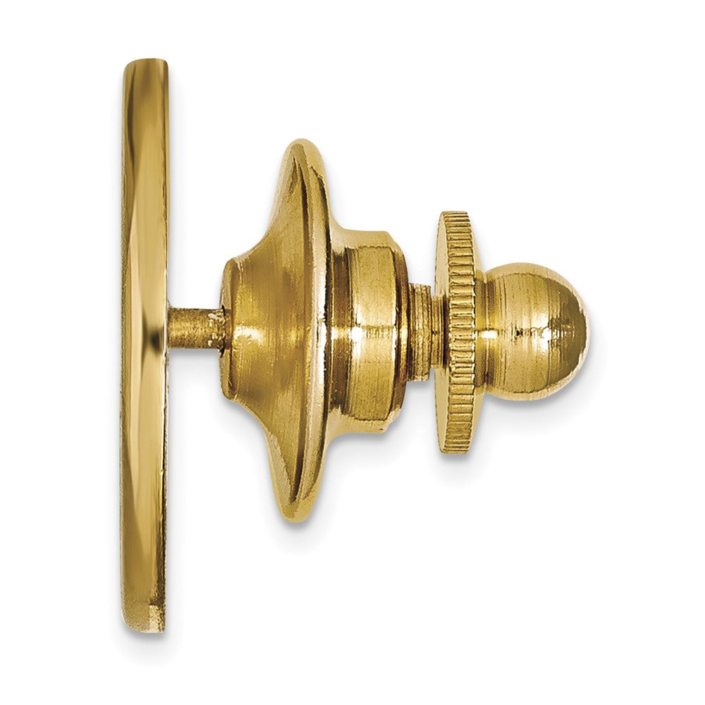 Alternate view of the 14K Gold Plated Silver North Carolina State U. 15mm Lapel or Tie Pin by The Black Bow Jewelry Co.
