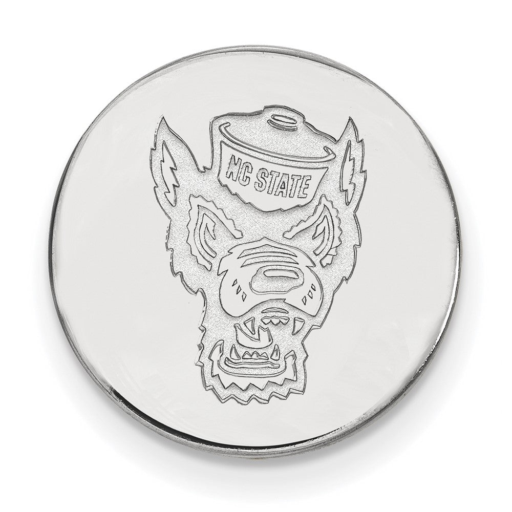 Sterling Silver North Carolina State University 15mm Lapel or Tie Pin, Item M12038 by The Black Bow Jewelry Co.