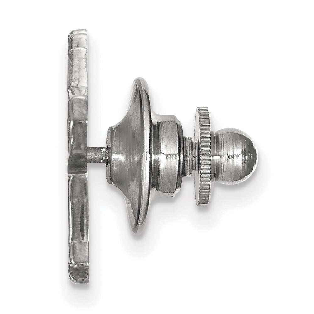 Alternate view of the 14K White Gold Northern Illinois University 16mm Lapel or Tie Pin by The Black Bow Jewelry Co.