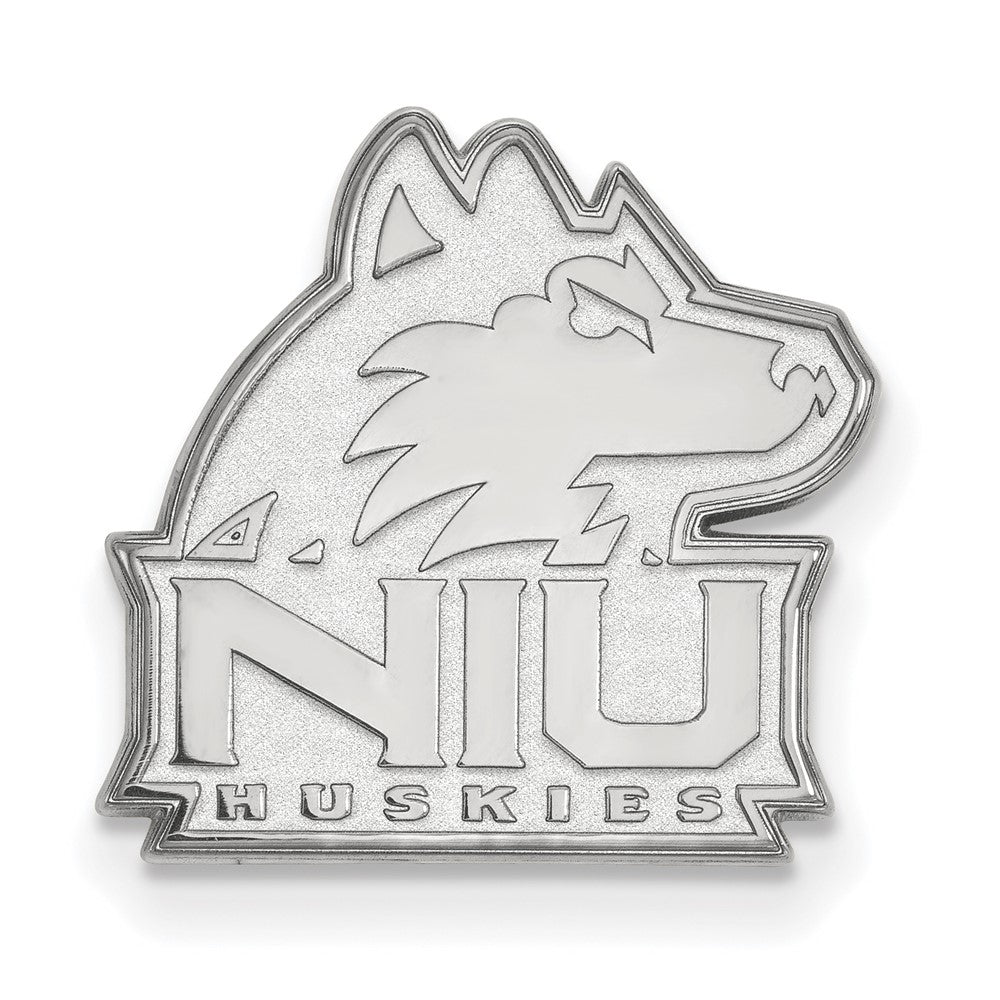 Sterling Silver Northern Illinois University 16mm Lapel or Tie Pin, Item M12042 by The Black Bow Jewelry Co.