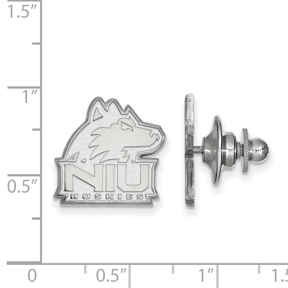 Alternate view of the Sterling Silver Northern Illinois University 16mm Lapel or Tie Pin by The Black Bow Jewelry Co.