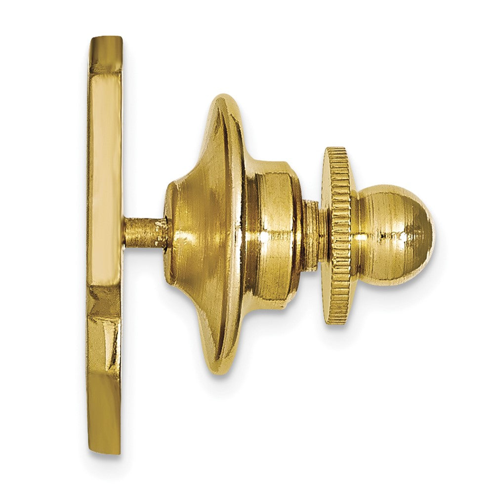 Alternate view of the 14K Yellow Gold Ohio State University 15mm Lapel or Tie Pin by The Black Bow Jewelry Co.