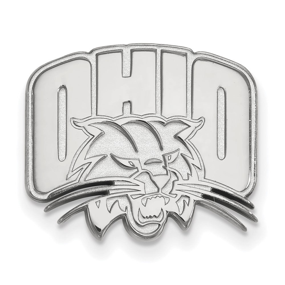 14K White Gold Ohio University 18mm Lapel or Tie Pin, Item M12047 by The Black Bow Jewelry Co.