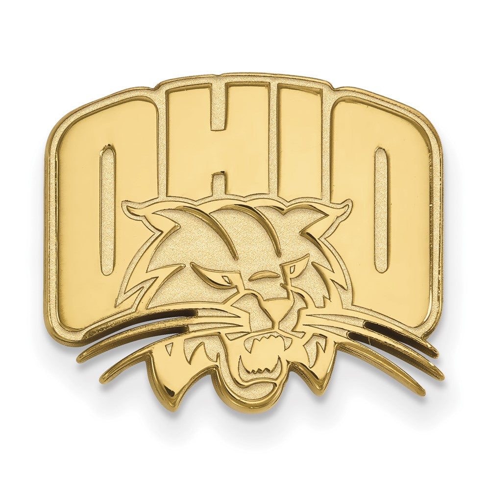 14K Gold Plated Silver Ohio University 18mm Lapel or Tie Pin, Item M12049 by The Black Bow Jewelry Co.