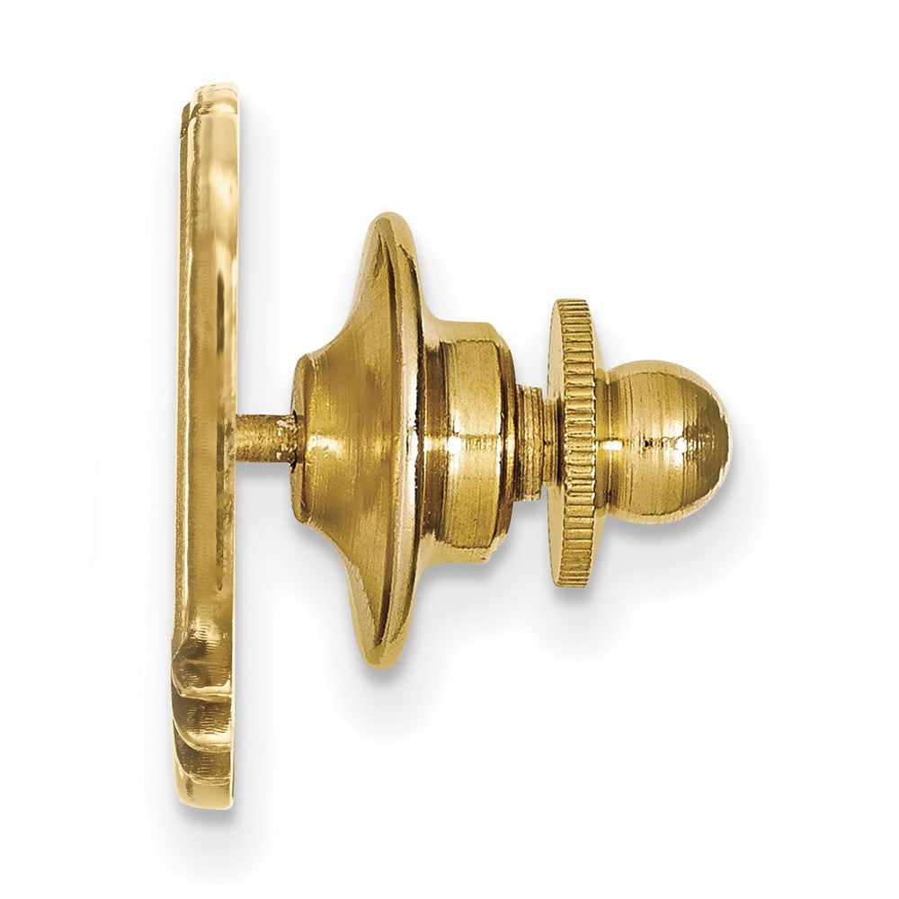 Alternate view of the 14K Gold Plated Silver Ohio University 18mm Lapel or Tie Pin by The Black Bow Jewelry Co.