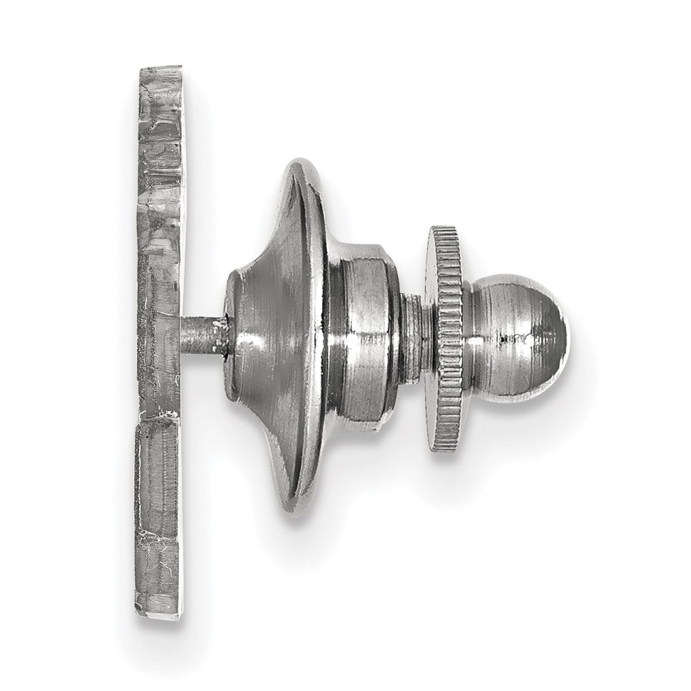 Alternate view of the 14K White Gold Old Dominion University 18mm Lapel or Tie Pin by The Black Bow Jewelry Co.