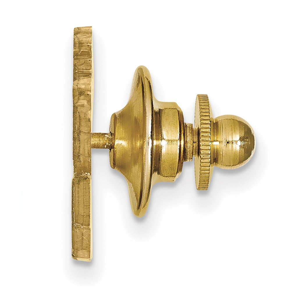 Alternate view of the 14K Gold Plated Silver Old Dominion University 18mm Lapel or Tie Pin by The Black Bow Jewelry Co.