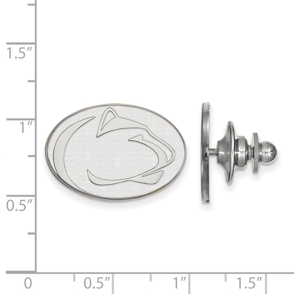 Alternate view of the Sterling Silver Penn State University 22mm Lapel or Tie Pin by The Black Bow Jewelry Co.