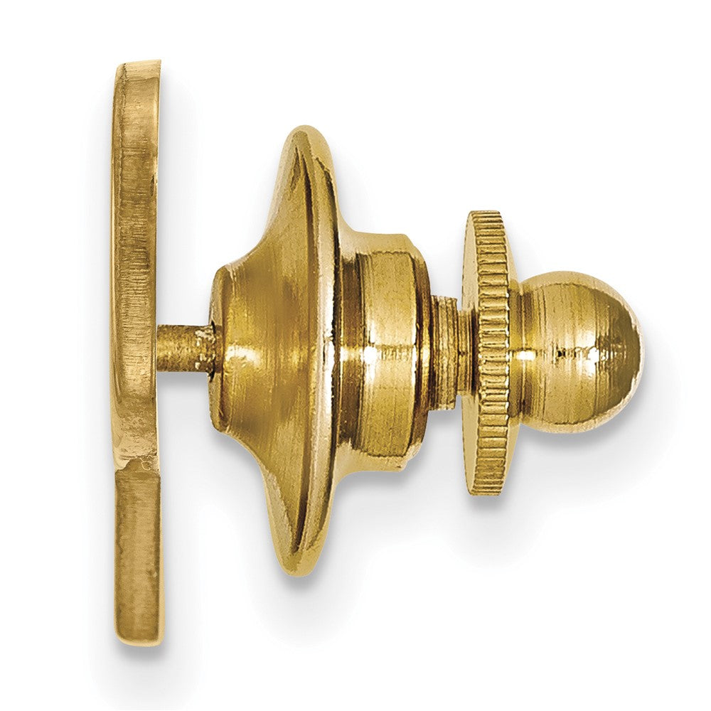 Alternate view of the 14K Gold Plated Silver Purdue University 23mm Initial P Lapel/ Tie Pin by The Black Bow Jewelry Co.
