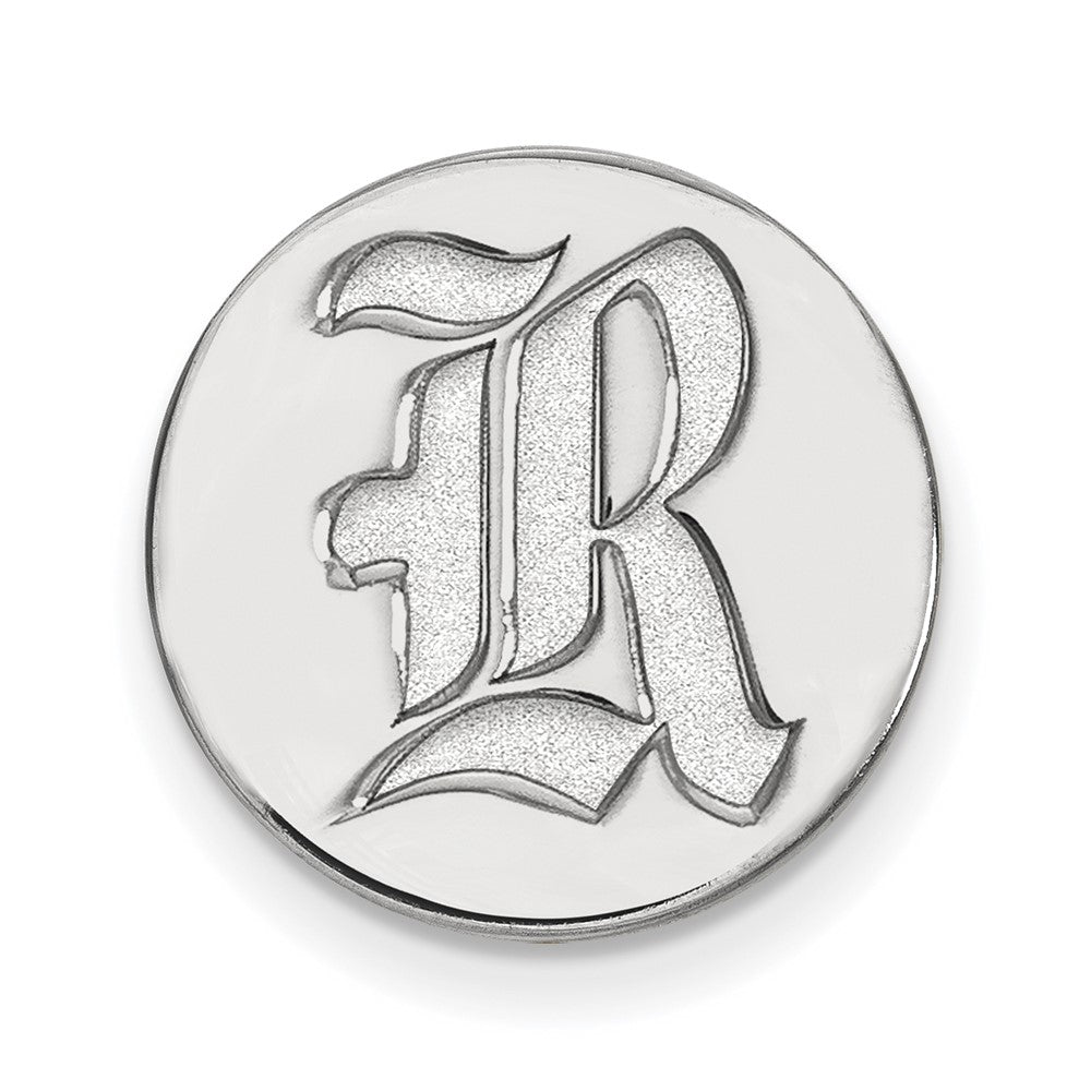 14K White Gold Rice University 15mm Lapel or Tie Pin, Item M12079 by The Black Bow Jewelry Co.