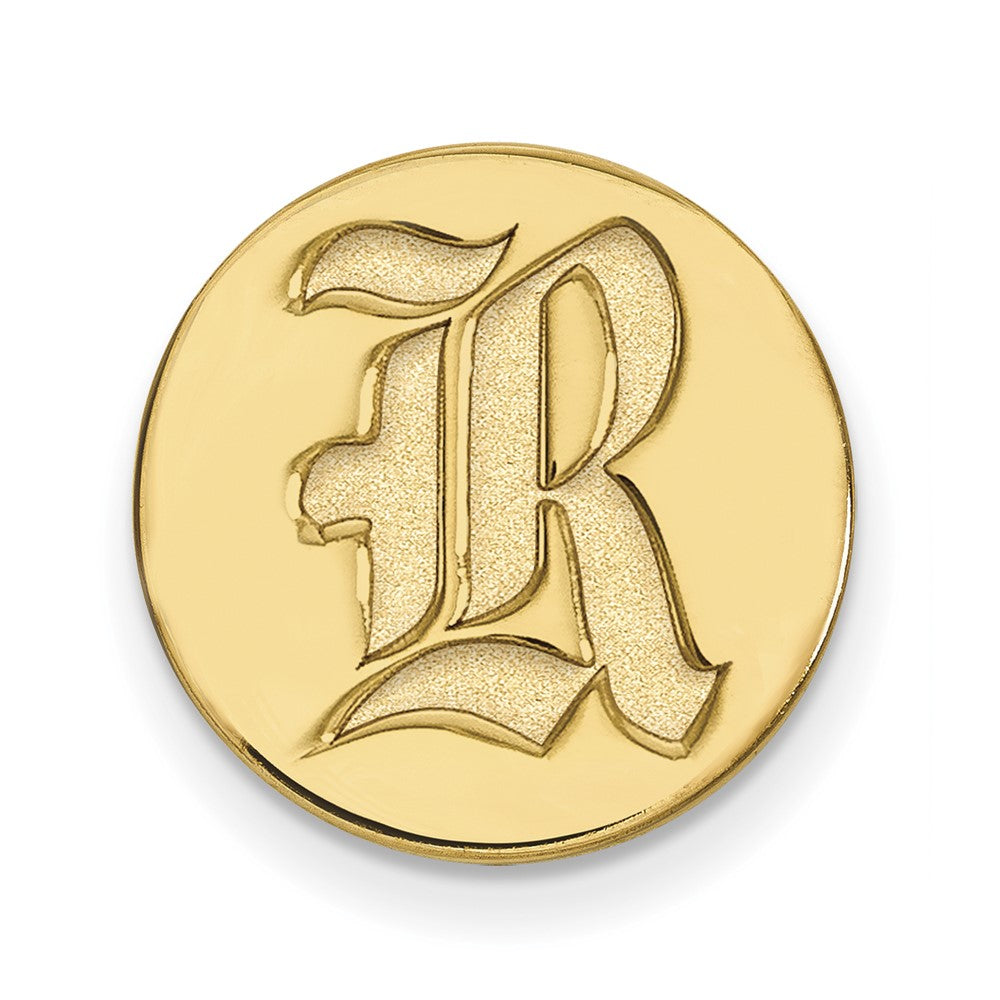 14K Yellow Gold Rice University 15mm Lapel or Tie Pin, Item M12080 by The Black Bow Jewelry Co.